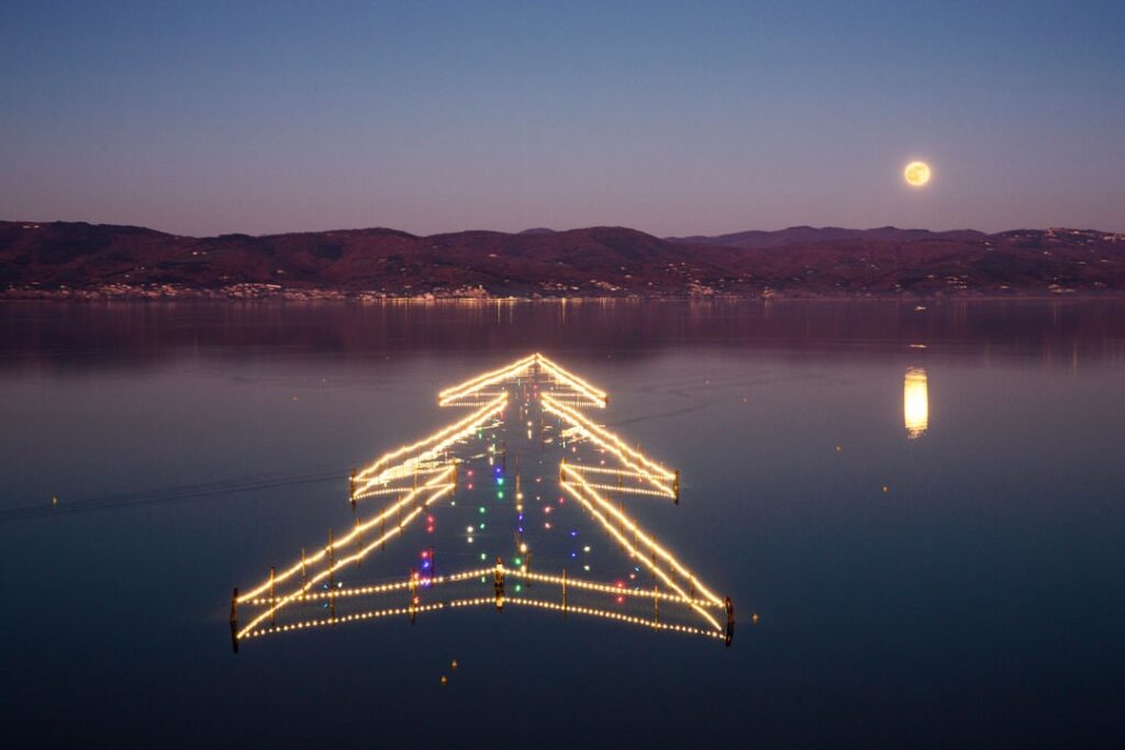 Albero luci sul Trasimeno